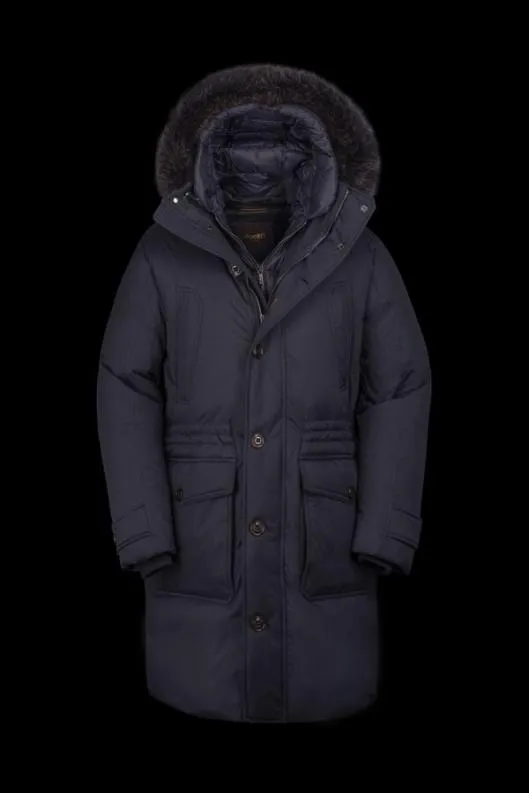 MooRER Parka Men HELSINKYADS Darkblu
