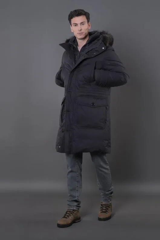 MooRER Parka Men HELSINKYADS Darkblu