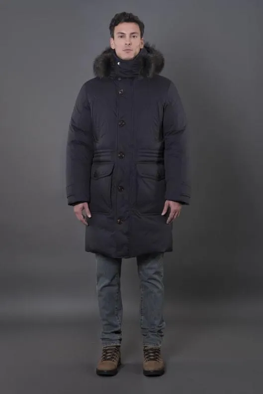 MooRER Parka Men HELSINKYADS Darkblu