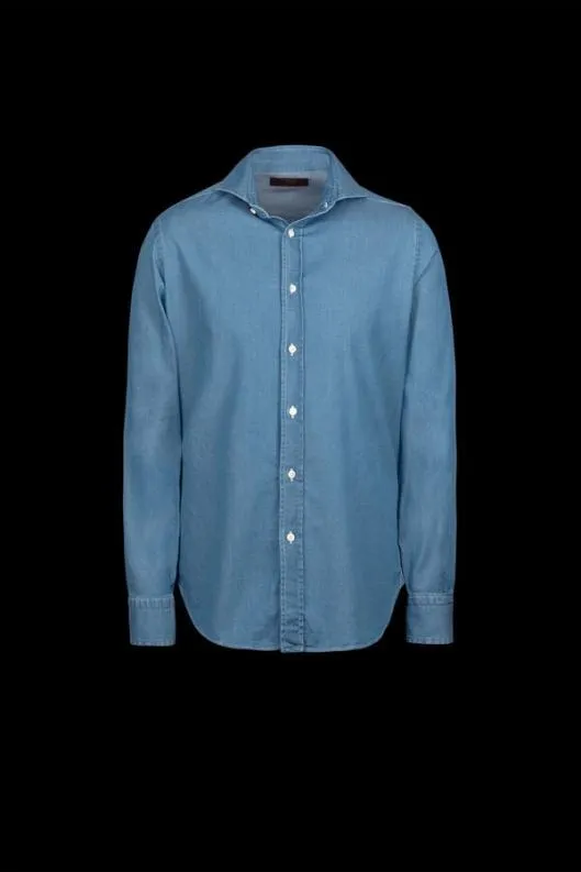 MooRER Shirts Men ALGERD45 Light Denim