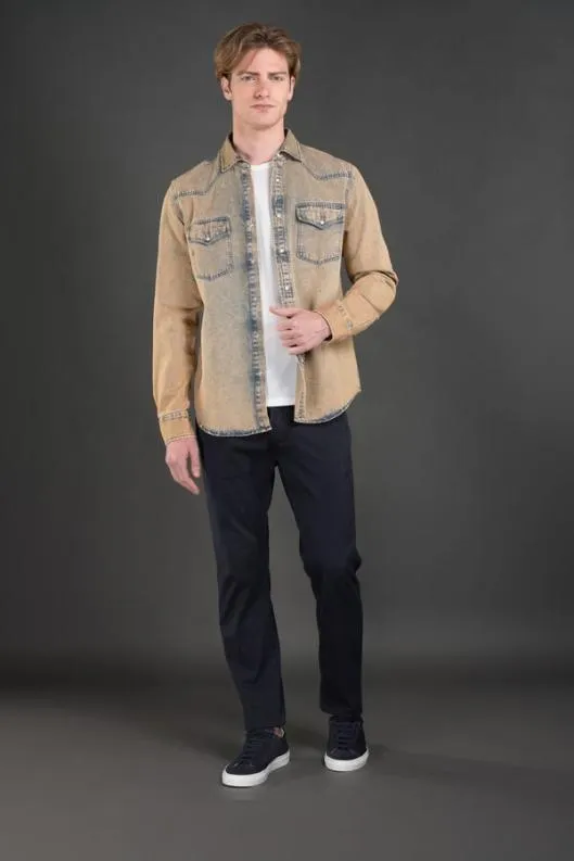 MooRER Shirts Men LARRIE31A Albicocca