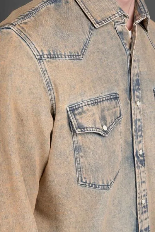 MooRER Shirts Men LARRIE31A Albicocca