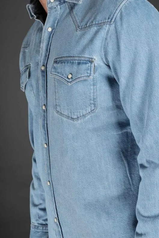 MooRER Shirts Men LARRIEDF306 Vintage Chiaro