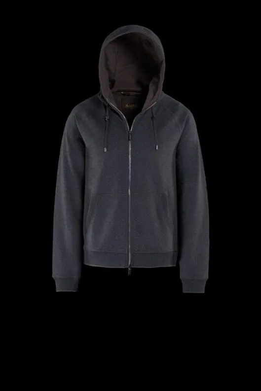 MooRER Sweatshirts And Tracksuits Men NORCIA FELPACAD Antracitecastagna