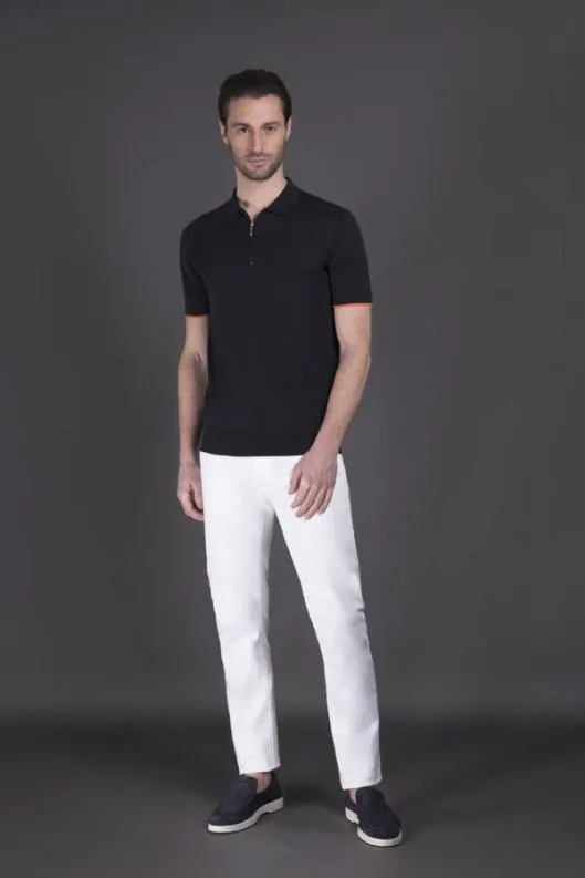 MooRER Tshirts And Polos Men DAMONRSP Navyarancio