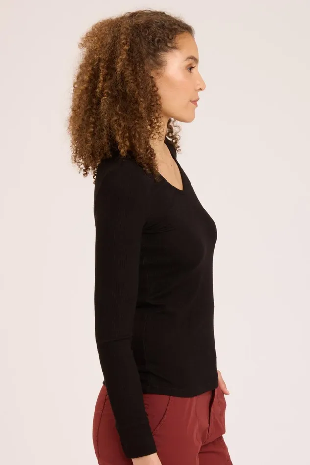 Nadira VNeck Black Clothing XCVI ShirtsBlouses