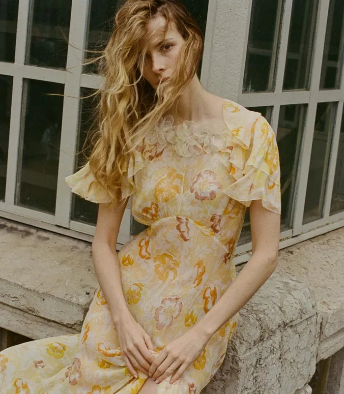 NEVARA DRESS Citron Anemone Bloom Shop DEN Dresses
