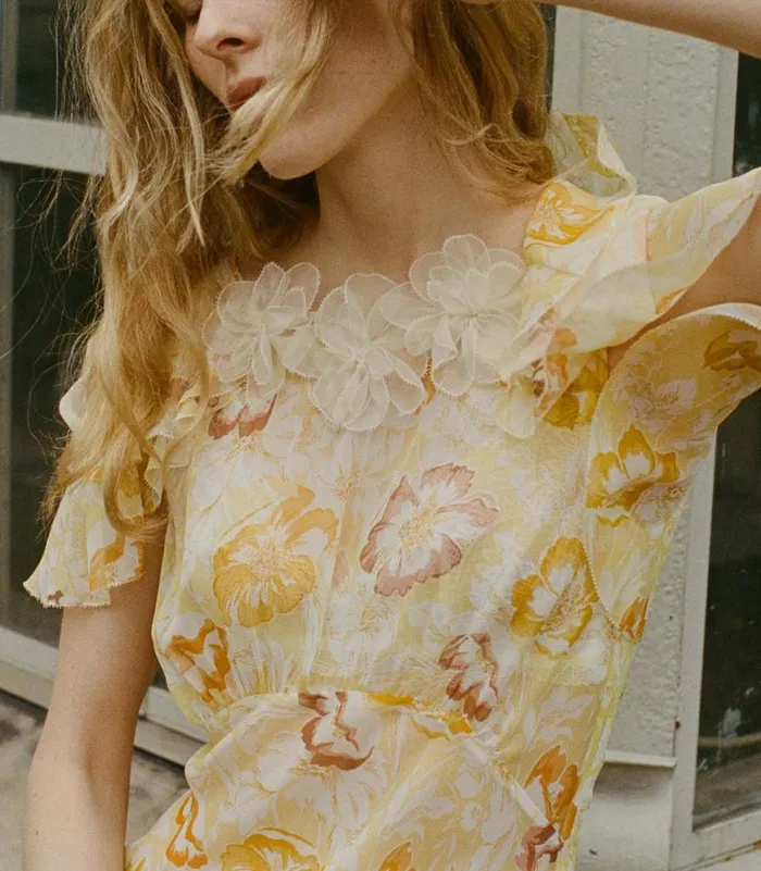 NEVARA DRESS Citron Anemone Bloom Shop DEN Dresses