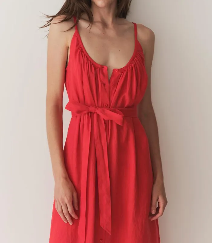 NEVITA LINEN DRESS Scarlet Shop DEN Dresses