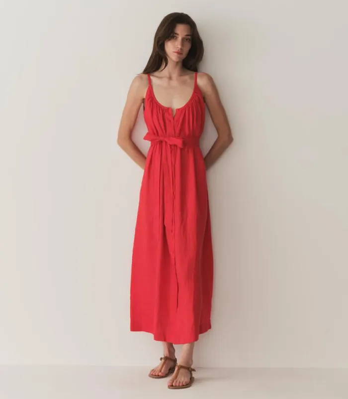 NEVITA LINEN DRESS Scarlet Shop DEN Dresses