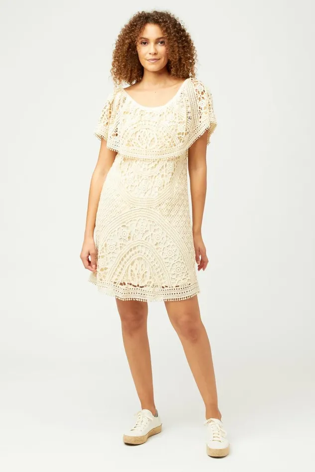 Niccola Crochet Dress Natural Clothing XCVI Dresses