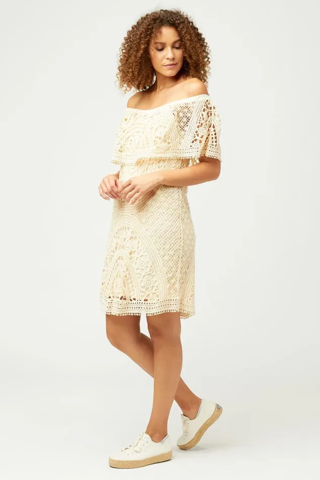 Niccola Crochet Dress Natural Clothing XCVI Dresses
