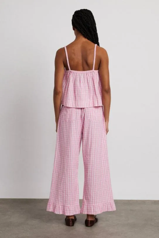 Nightwear Women Damson Madder Paddy Trousers Nightwear Set Pink Gingham