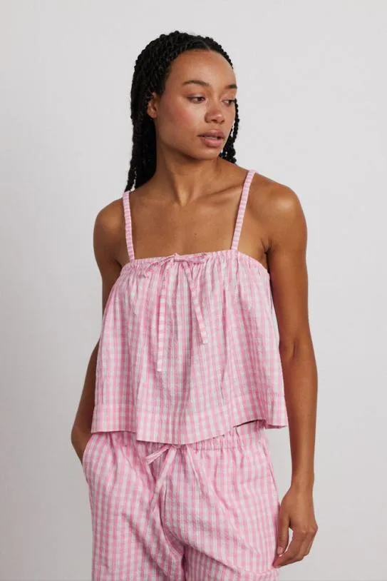 Nightwear Women Damson Madder Paddy Trousers Nightwear Set Pink Gingham