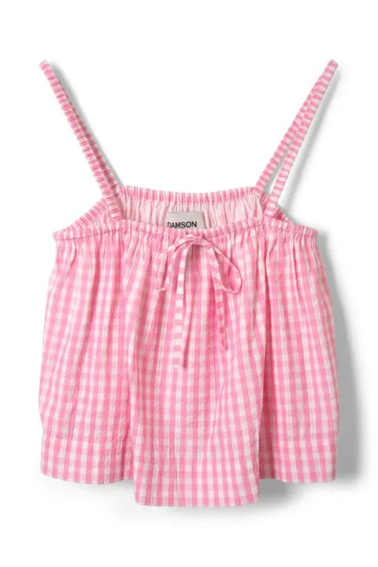 Nightwear Women Damson Madder Paddy Trousers Nightwear Set Pink Gingham