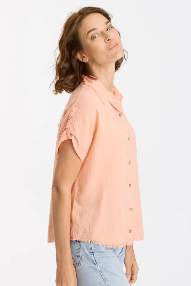 Ninette ButtonUp Top Cactus Flower Clothing XCVI ShirtsBlouses