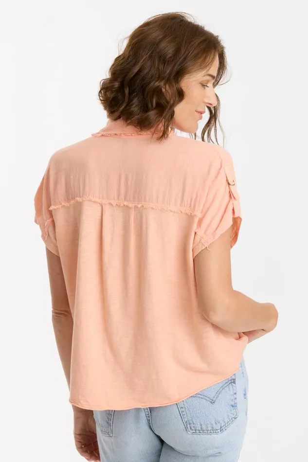 Ninette ButtonUp Top Cactus Flower Clothing XCVI ShirtsBlouses