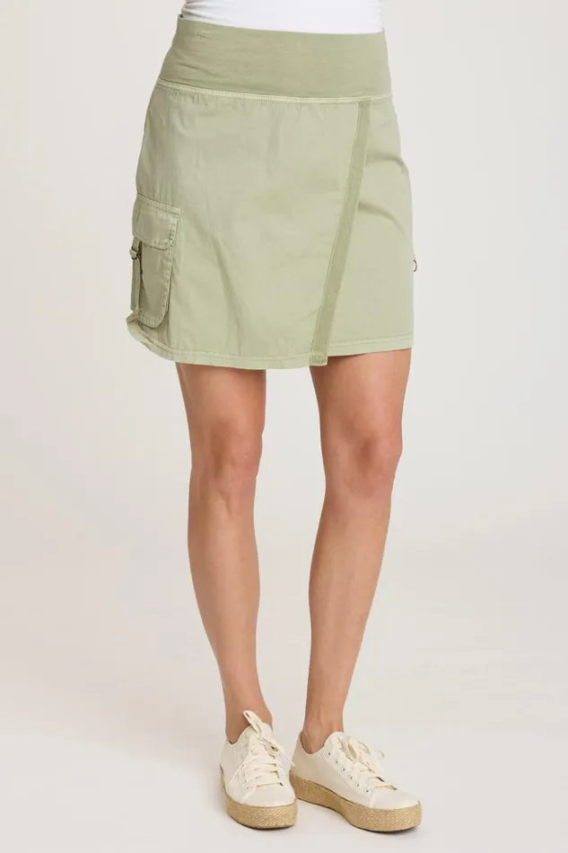 Noriko Wrap Skirt Limescent Pigment Clothing XCVI Skirts