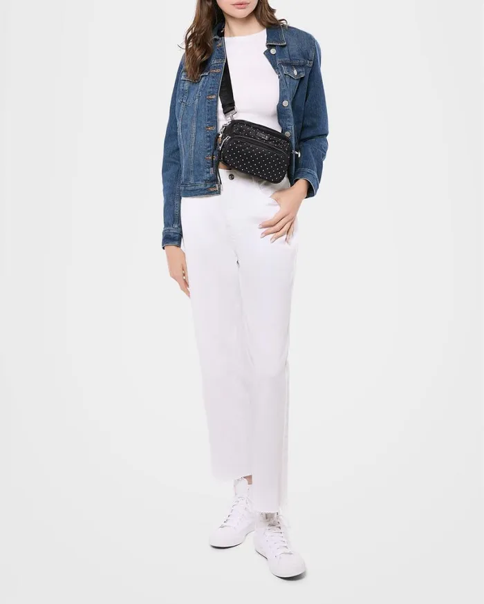 Nylon Camera Crossbody Black With Microstuds Women Aimee Kestenberg Crossbody Bags