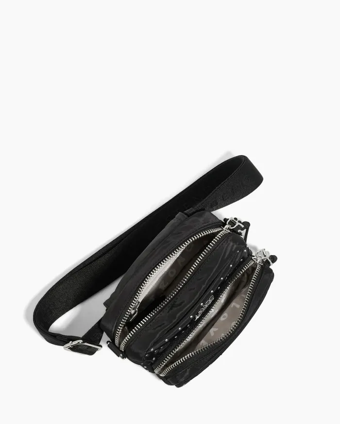 Nylon Camera Crossbody Black With Microstuds Women Aimee Kestenberg Crossbody Bags