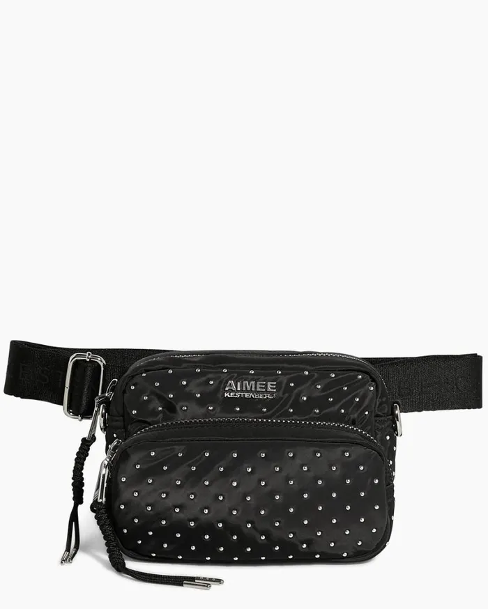 Nylon Camera Crossbody Black With Microstuds Women Aimee Kestenberg Crossbody Bags
