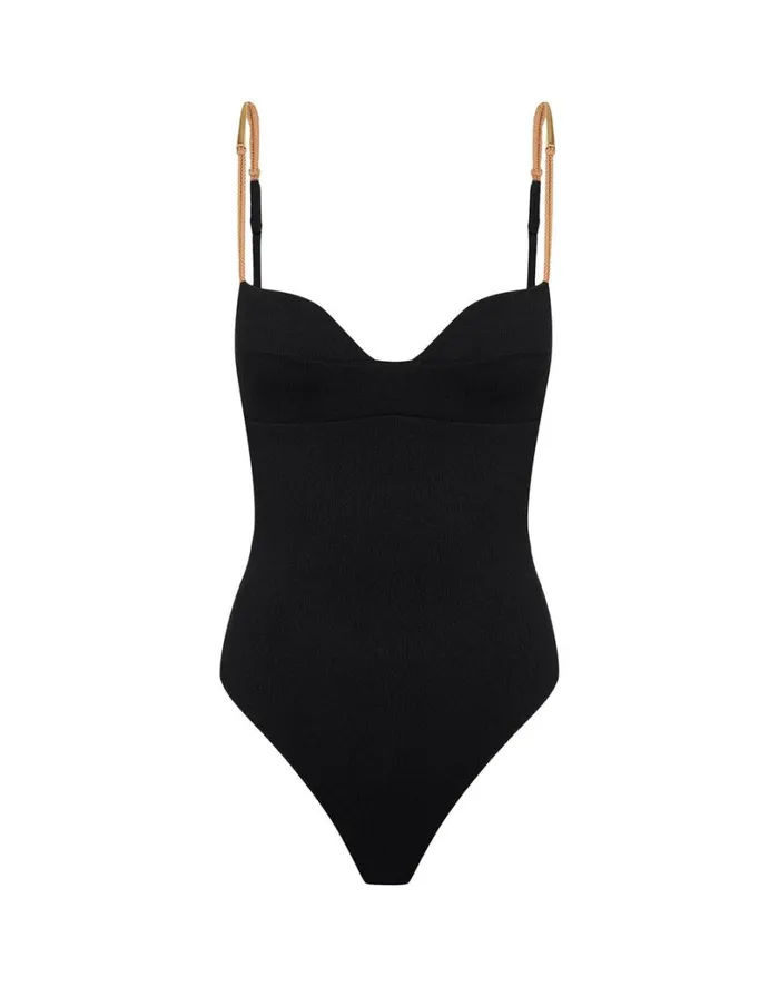 One Pieces Women ViX Paula Hermanny Firenze Mandy One Piece 8211 Black