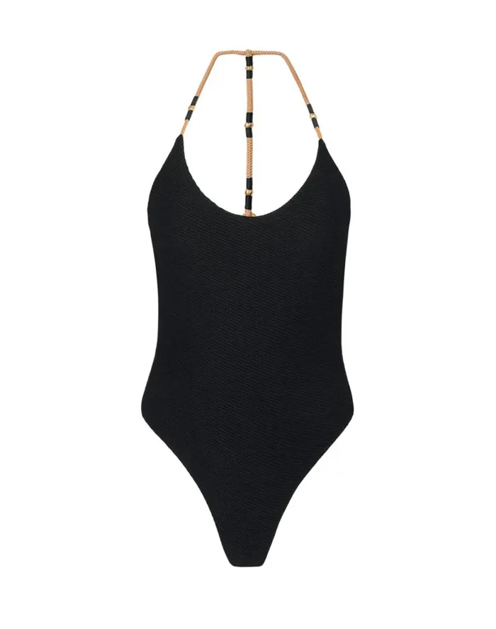 One Pieces Women ViX Paula Hermanny Layla T Back One Piece 8211 Black