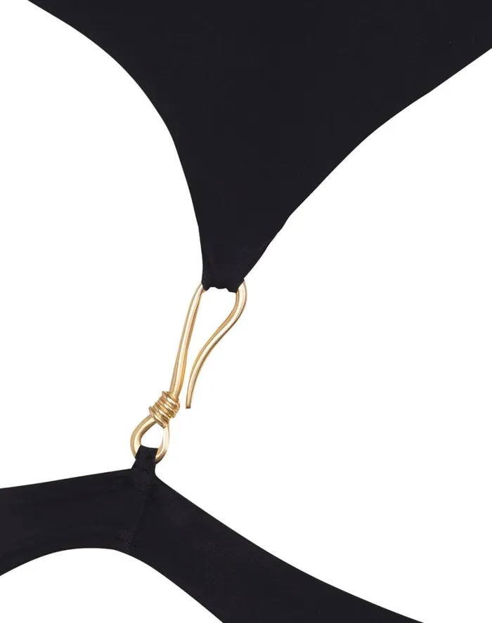 One Pieces Women ViX Paula Hermanny Matte Sienna Deise One Piece 8211 Black