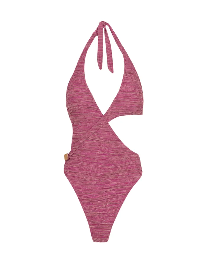 One Pieces Women ViX Paula Hermanny Spencer Lola One Piece 8211 Berry Burst