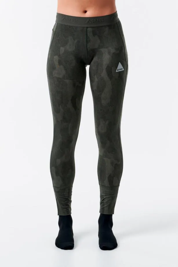 Orage Base Layers Women Sage Light Base Layer PantPrint Bark Camo