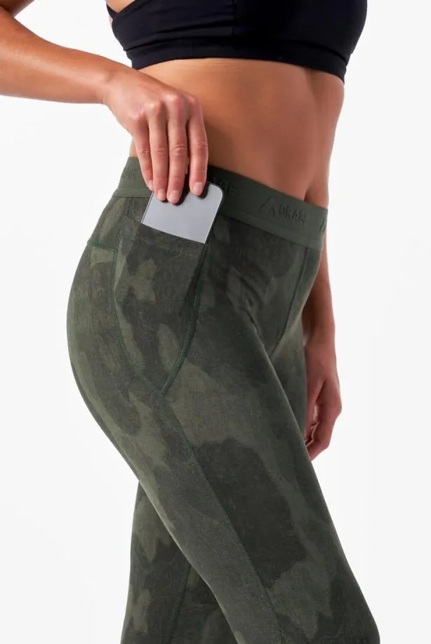 Orage Base Layers Women Sage Light Base Layer PantPrint Bark Camo Orage Base Layers Women Sage Light Base Layer PantPrint Bark Camo