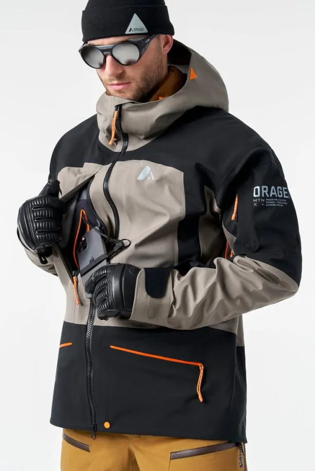 Orage Jackets Men MtnX Highland 3L Hybrid JacketClay Orage Jackets Men MtnX Highland 3L Hybrid JacketClay