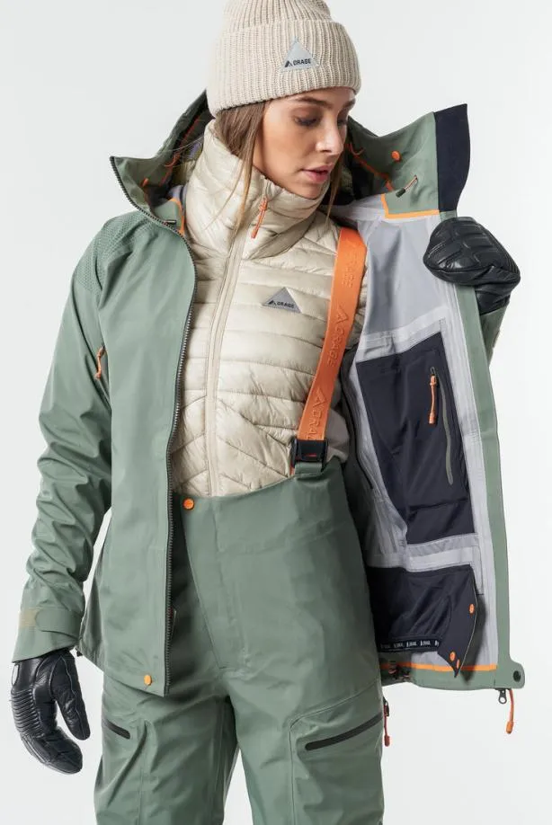 Orage Jackets Women MtnX Alpina Light 3L JacketDark Leaf Orage Jackets Women MtnX Alpina Light 3L JacketDark Leaf