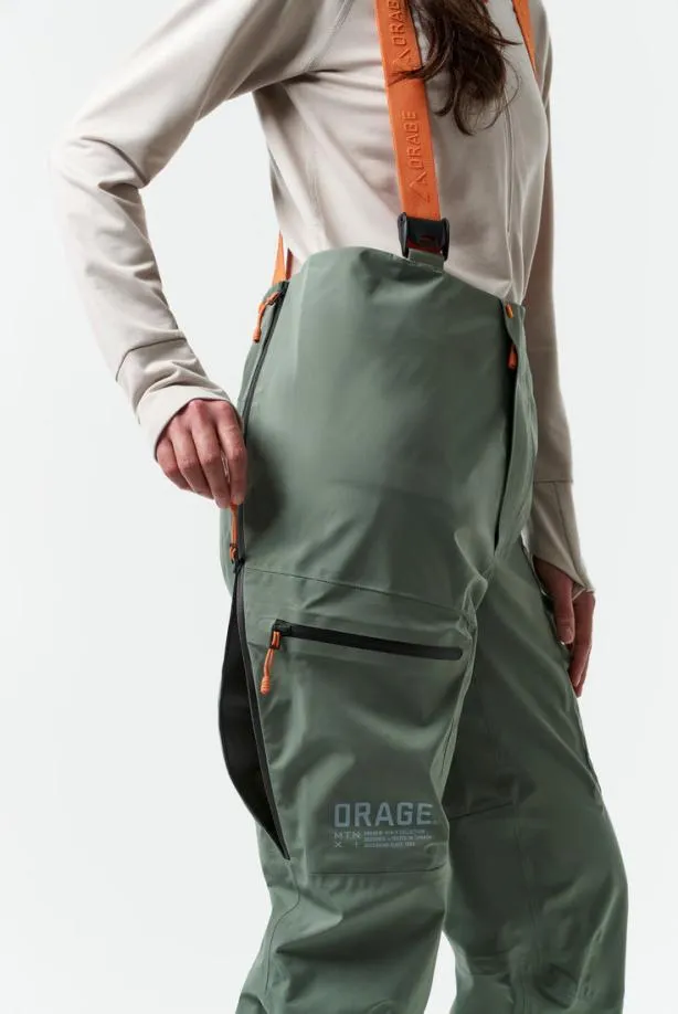 Orage Pants Women MtnX Treeline 3L Light BibDark Leaf Orage Pants Women MtnX Treeline 3L Light BibDark Leaf