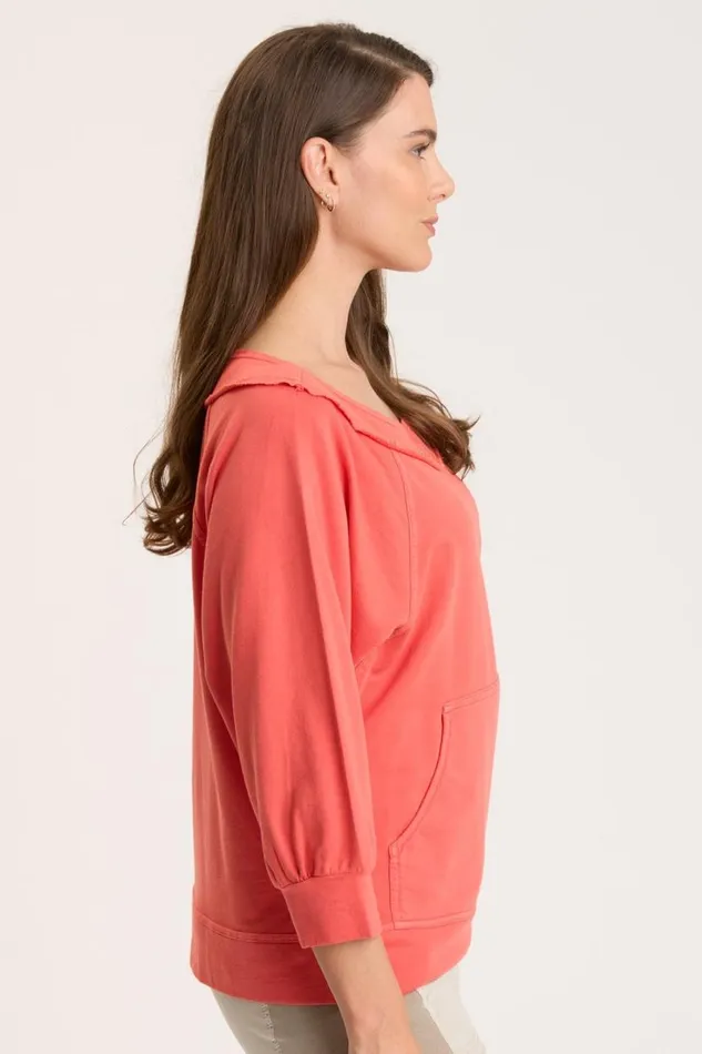 Orville Pullover Grapefruit Pigment Clothing XCVI Sweatshirts