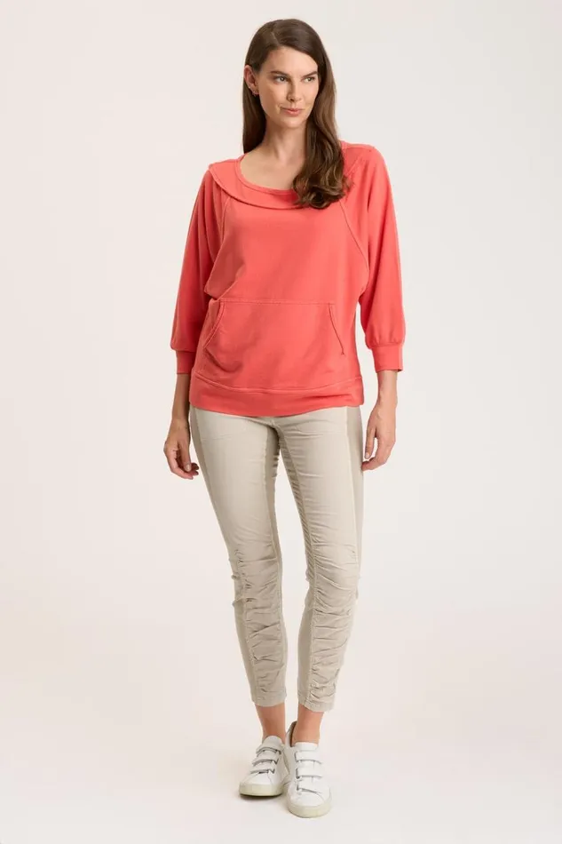 Orville Pullover Grapefruit Pigment Clothing XCVI Sweatshirts