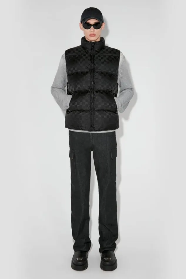Outerwear Men MISBHV Monogram Embossed Puffer Vest Black