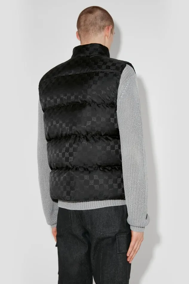 Outerwear Men MISBHV Monogram Embossed Puffer Vest Black