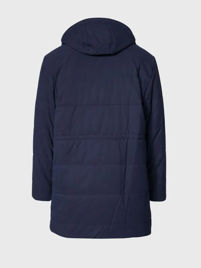 Outerwear Mens Paul Stuart Belsetta Quilted Parka With Removable Hood Navy