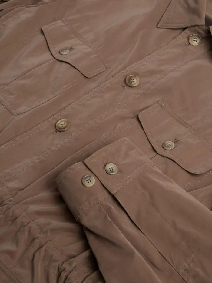 Outerwear Mens Paul Stuart Belsetta Safari Jacket Navy