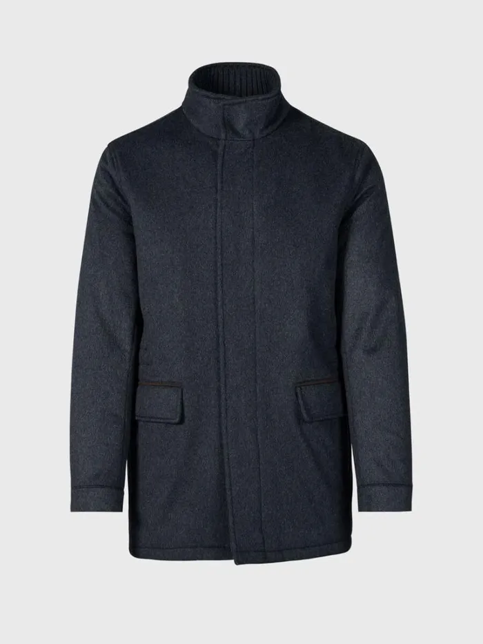 Outerwear Mens Paul Stuart Cashmere Car Coat Charcoal
