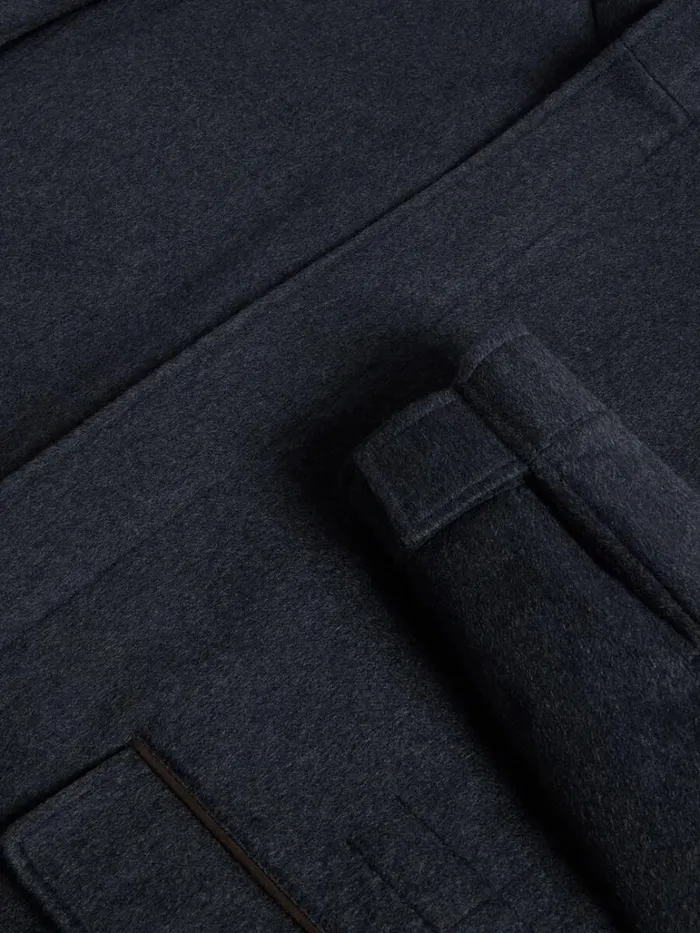Outerwear Mens Paul Stuart Cashmere Car Coat Charcoal