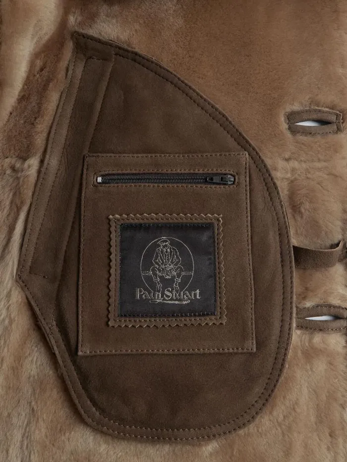Outerwear Mens Paul Stuart Classic Shearling Coat Tan