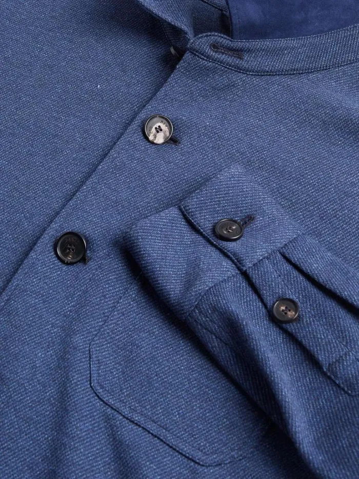 Outerwear Mens Paul Stuart Jersey Shirt Jacket Blue