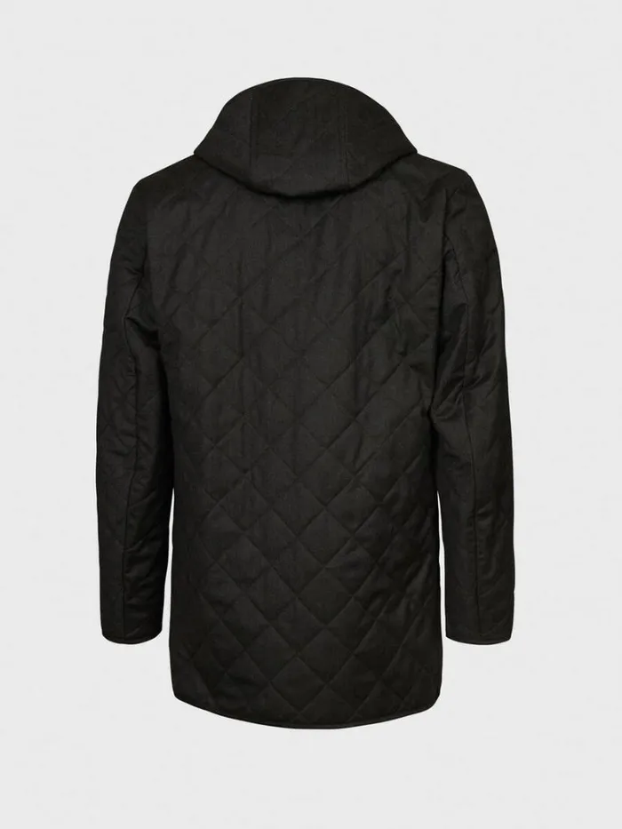 Outerwear Mens Paul Stuart Quilted Barn Coat With Hood Blue