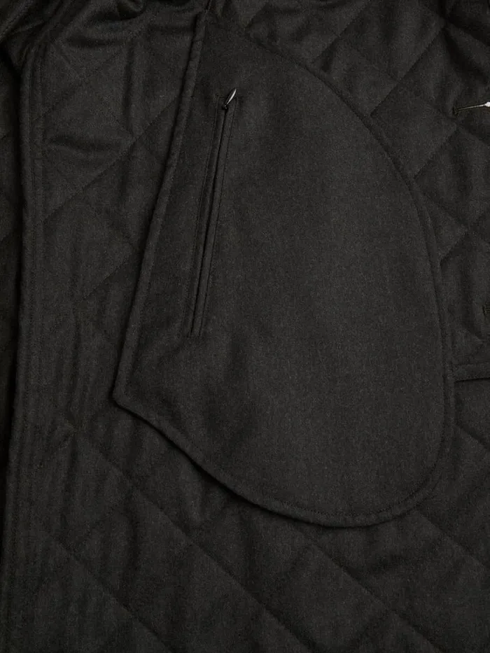 Outerwear Mens Paul Stuart Quilted Barn Coat With Hood Blue