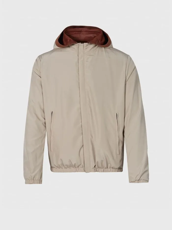 Outerwear Mens Paul Stuart Reversible Leather Bomber Jacket Cognac