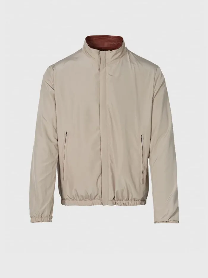 Outerwear Mens Paul Stuart Reversible Leather Bomber Jacket Cognac