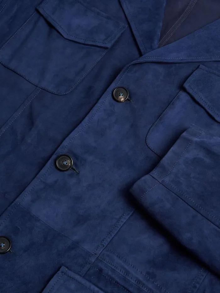 Outerwear Mens Paul Stuart Suede Field Jacket Navy Outerwear Mens Paul Stuart Suede Field Jacket Navy