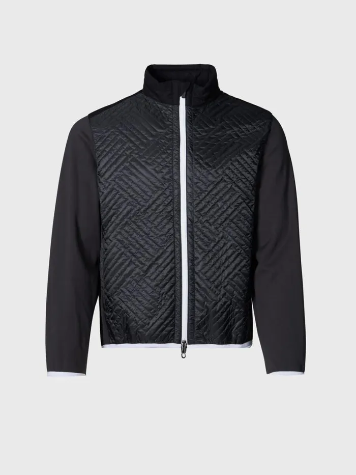 Outerwear Mens Paul Stuart Tonal Parquet Blouson Jacket Black